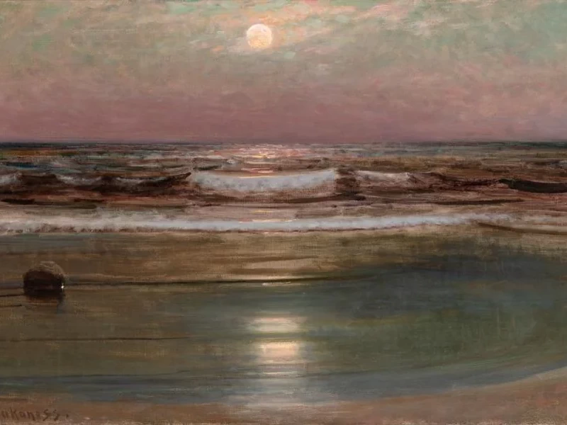 1862-Lars Jonson Haukaness - Alba sulla spiaggia